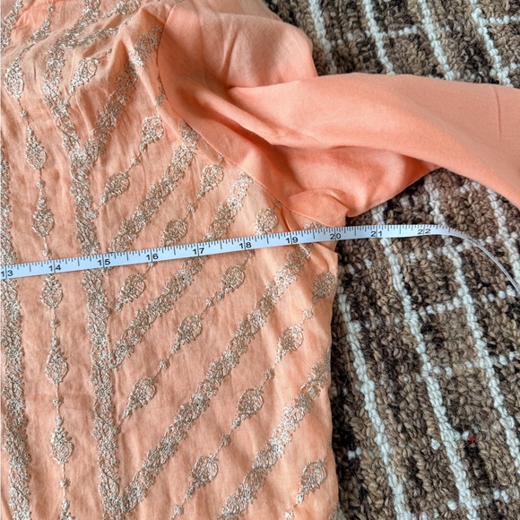 Orange Embroidered Kurta - Picture 7 of 7